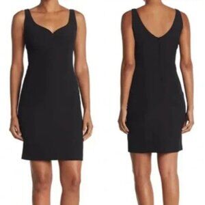 New! Milly Black Cady Elizabeth Sleeveless Mini Sheath Dress NWT 37233